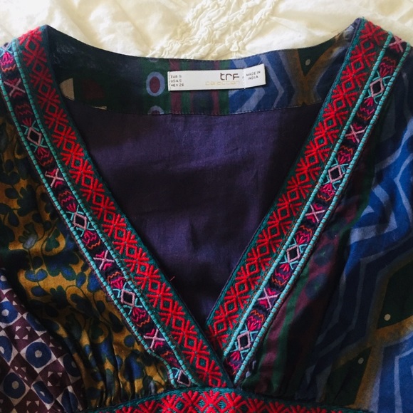 Navy Bohemian Maxi Dream Dress - Picture 3 of 6